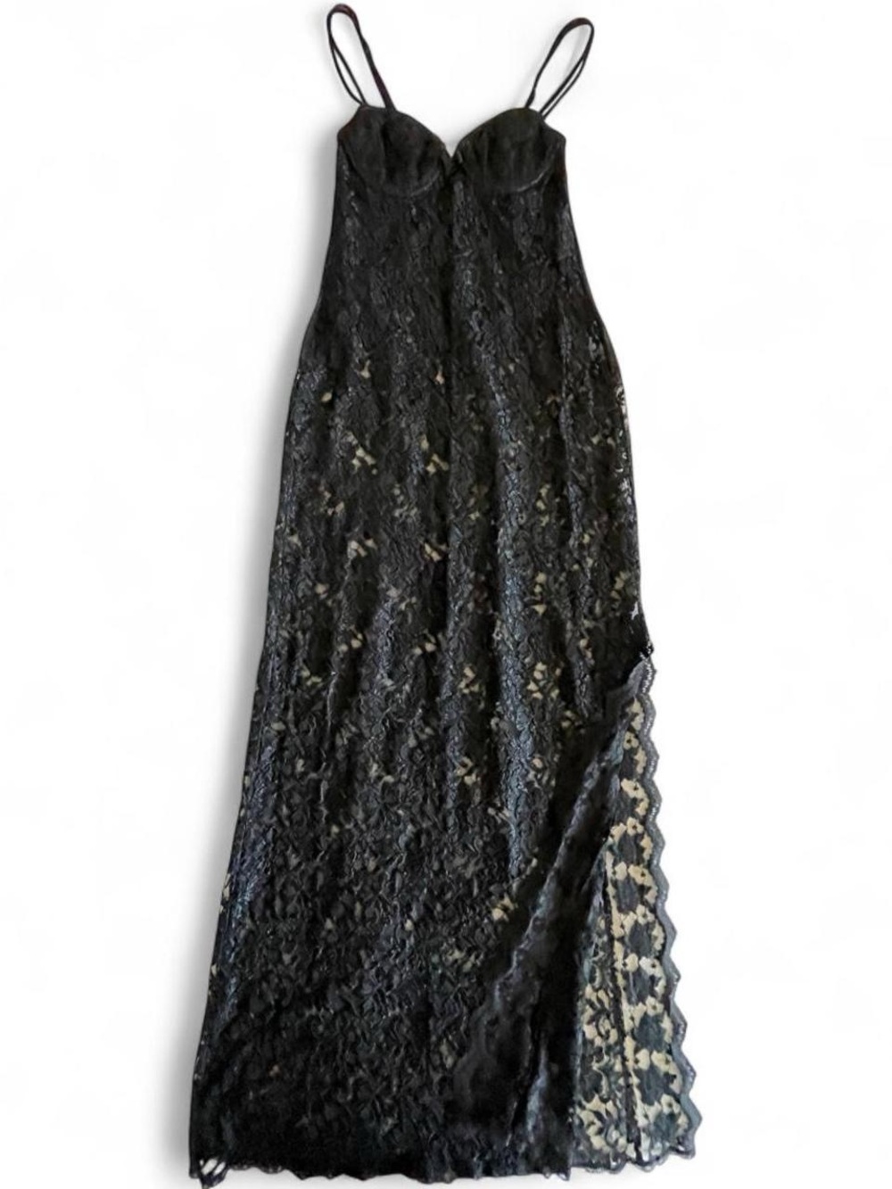 Lily of France Vintage Lace Maxi Dress Lingerie
